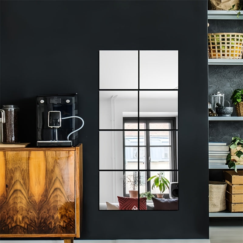 Sandsberg | EleganceTiles - 8 stilvolle selbstklebende Spiegelt tiles zur Wohnk dekorierung