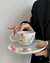 Tulpe 3D Fairycore Keramiktasse und Teller Set