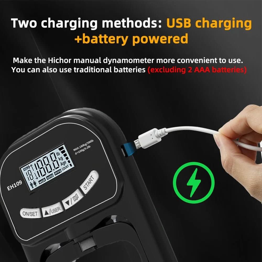 Sandsberg | Präzises tragbares Messgerät zur Messung der Griffkraft bis zu 120 kg