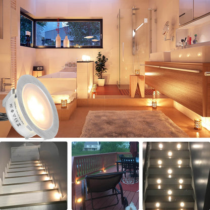 Sandsberg | Smy Lighting 6er-Pack LED Deck Lights, wasserdicht IP67, warmweiß, rostfreier Stahl, Niederspannung