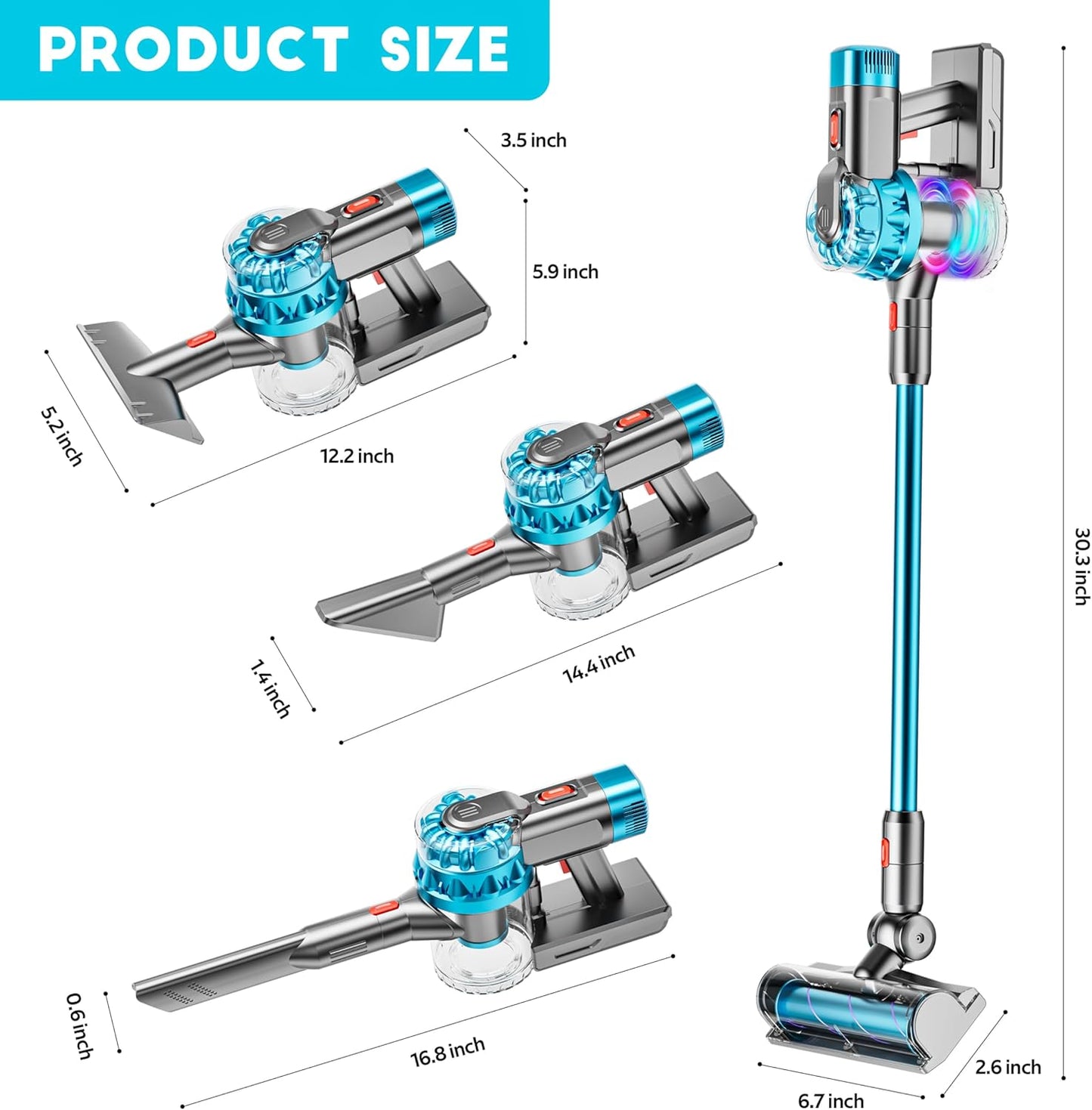 Sandsberg | 4-in-1 Kinderstaubsauger | Echt funktionierender Spielstaubsauger mit Lichtern & Geräuschen