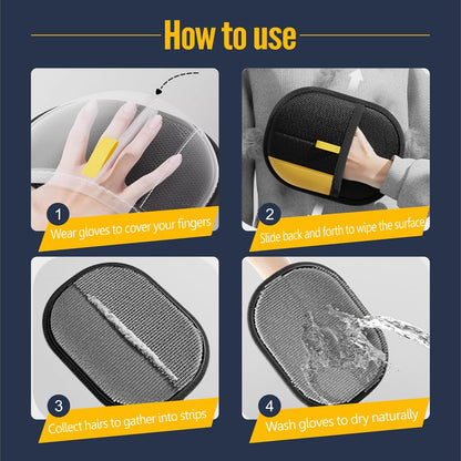 Sandsberg | FurEase – Haustierhaarenentfernungs-Handschuh für alle Felltypen | Sanfte Pflege- & Haarentfernungslösung