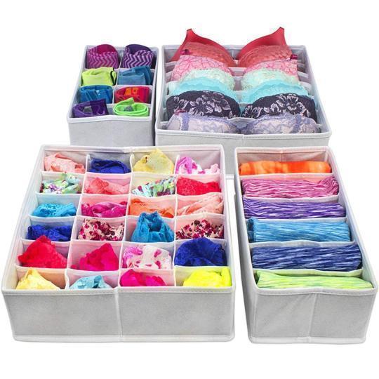 Faltbarer Kleiderschrank Unterwäsche Organizer (4 Stück/1 Set)