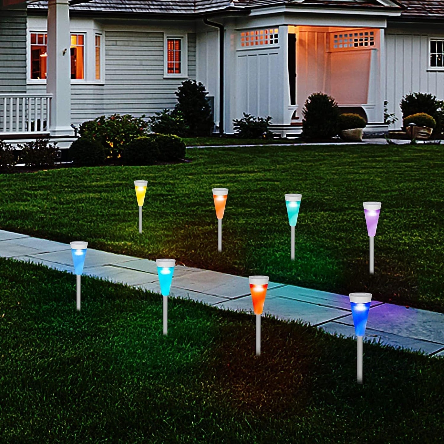 Sandsberg | Solar LED Gartenleuchte mit Farbwechsel – Dekorative Außenbeleuchtung für Blumenbeete und Wege