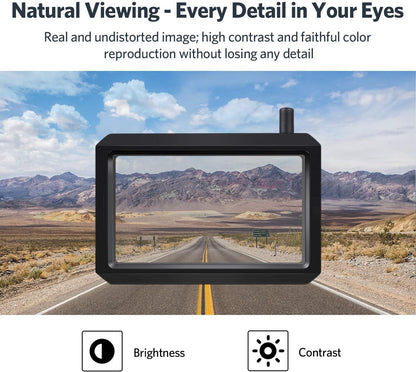 Sandsberg | Kabellose Rückfahrkamera mit 5" oder 7" Monitor – 20m Nachtsicht & wasserdichtes Rückfahrsystem für Auto, Van & Camper