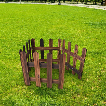 Sandsberg | Dekorativer Holz Gartenzaun für Beete und Außenbereiche