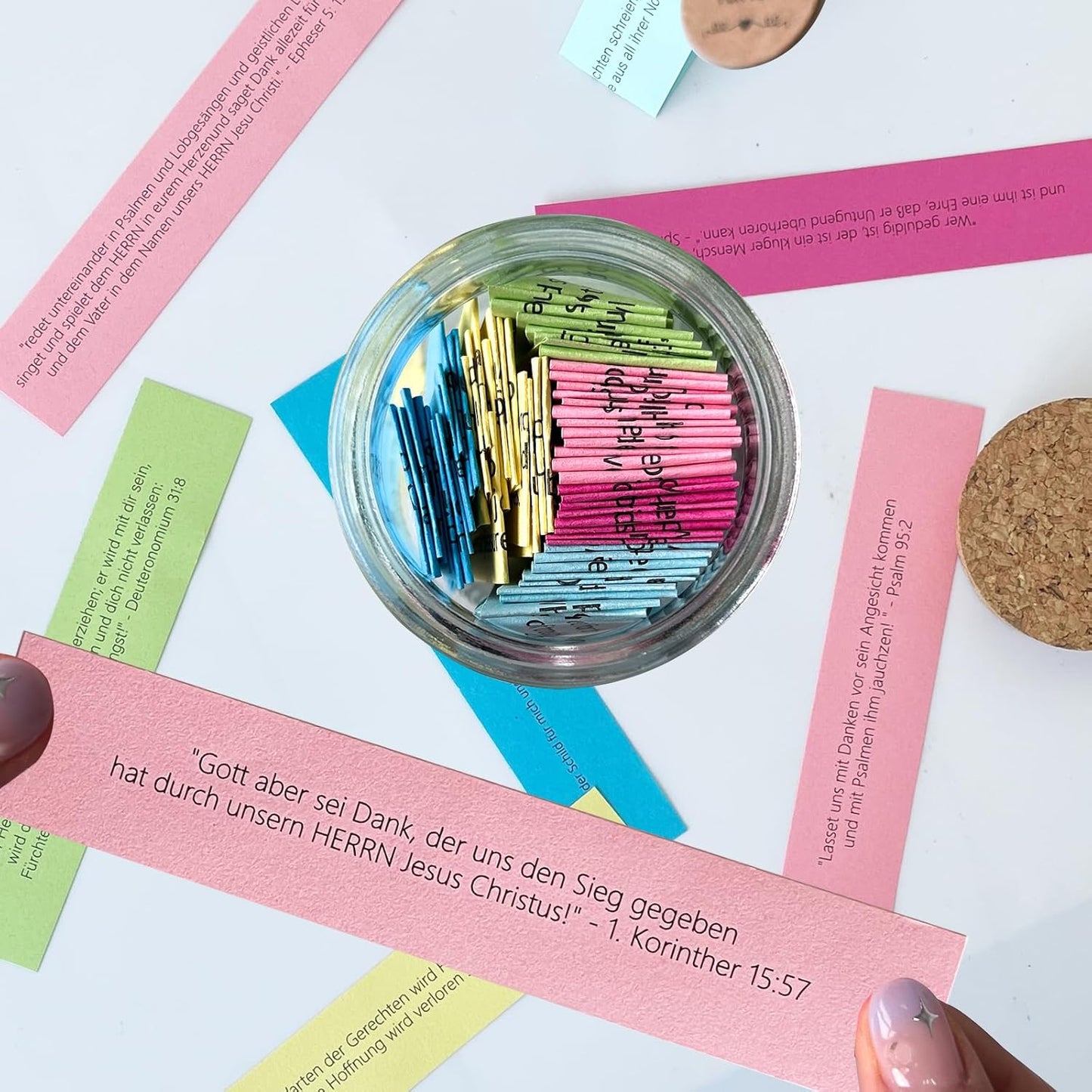 Sandsberg | Handgemachtes 90 Tage Bible Verse Glas