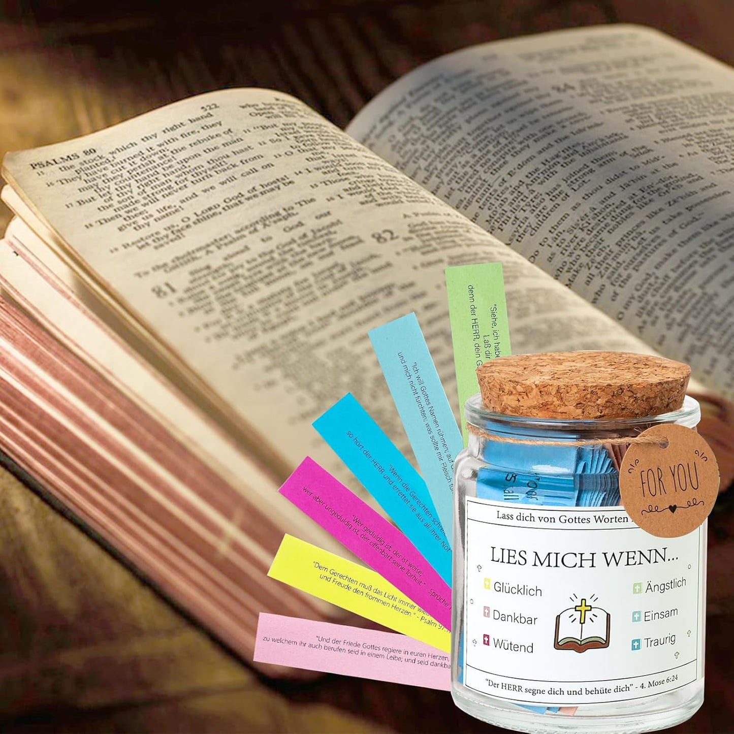 Sandsberg | Handgemachtes 90 Tage Bible Verse Glas