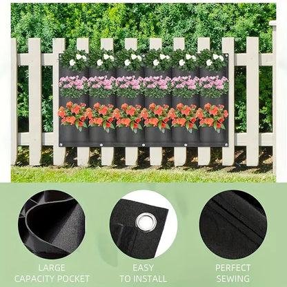 Sandsberg | Filz Pflanzensack für Vertikale Wandmontage – Drei-dimensionaler, Nicht-gewebter Pflanzbeutel