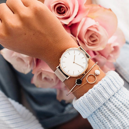 Sandsberg | Luxus Roségold Damen Armbanduhr - Elegante Uhr