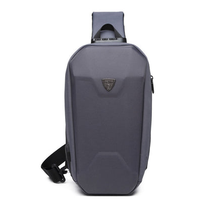 Sandsberg | Hartschalen Sling Bag mit Schloss, USB-Anschluss, wasserdichtem Material, Diebstahlschutz-Reißverschlüsse