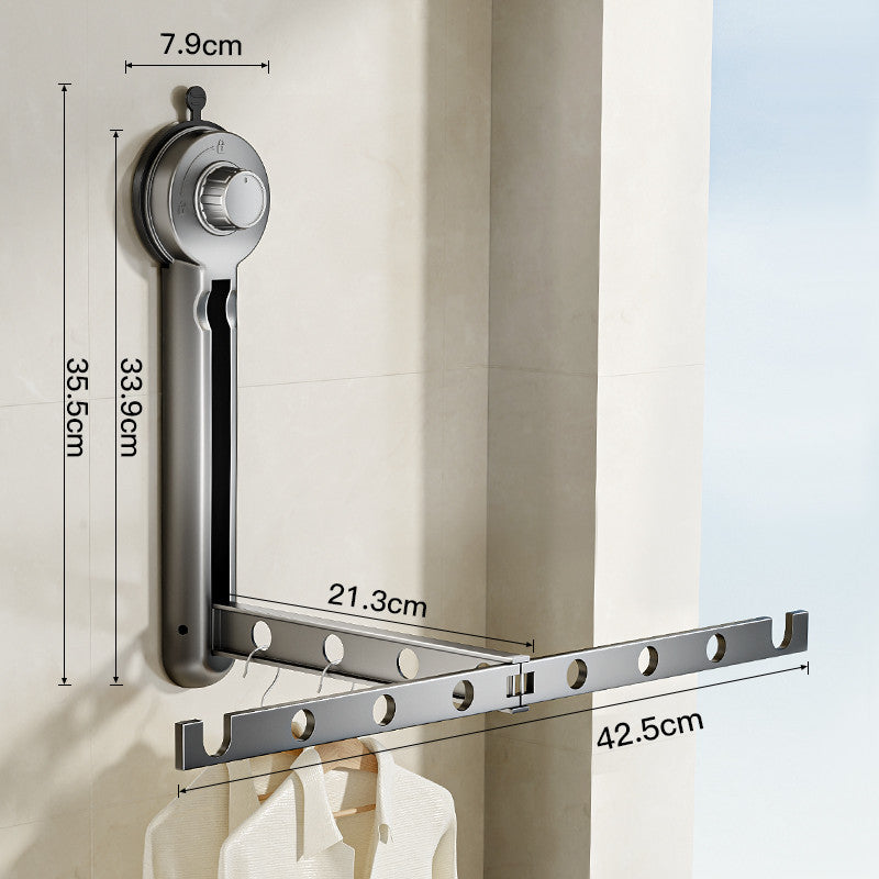 Sandsberg | Faltbares Saugknopf-Kleidertrockengestell für Fenster