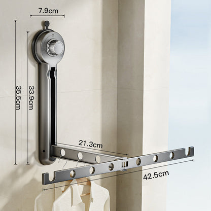 Sandsberg | Faltbares Saugknopf-Kleidertrockengestell für Fenster
