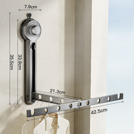 Sandsberg | Faltbares Saugknopf-Kleidertrockengestell für Fenster
