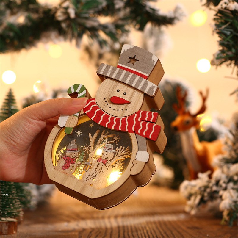 LED-Weihnachtsbeleuchtung aus Holz