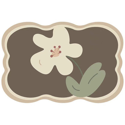 Sandsberg | Super absorbierende Blumen-rutschfeste Matte für das Badezimmer