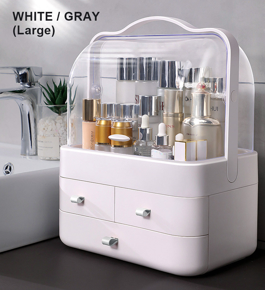(Nur Geschenk in den USA) Staubdichter Make-up-Organizer mit Schublade