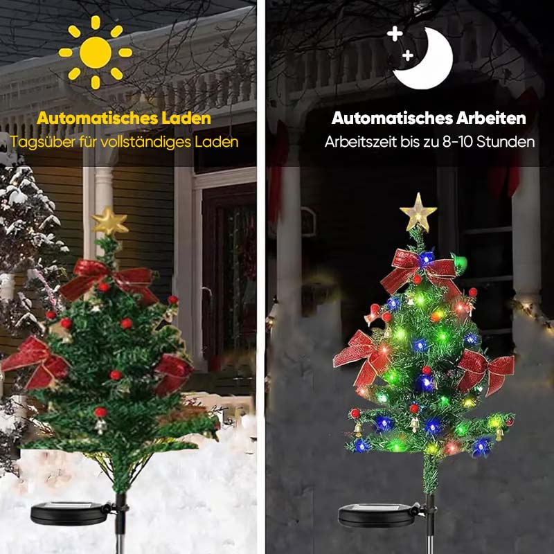 Solarbetriebene, wasserdichte Weihnachtsbaum-Dekorationslichter für den Außenbereich