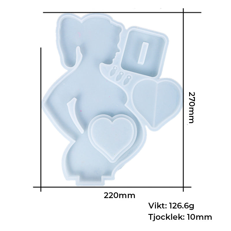 Mammas Liebe Silikonform Bilderrahmen