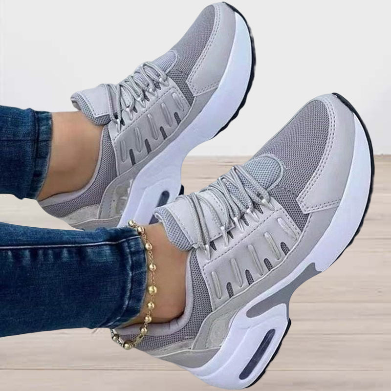 Damen Schnür Mesh Schuhe