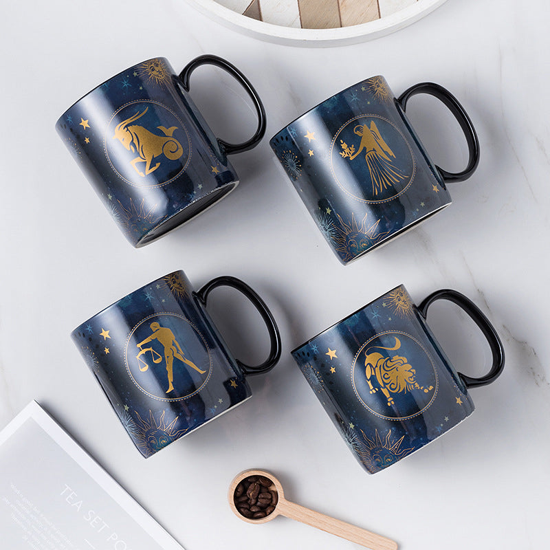 Sandsberg | 12 Sternzeichen Tasse Kobaltblau Keramische Kaffeetasse