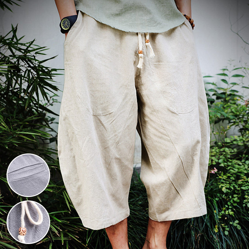 Herren lockere Leinen Freizeit-Hosen