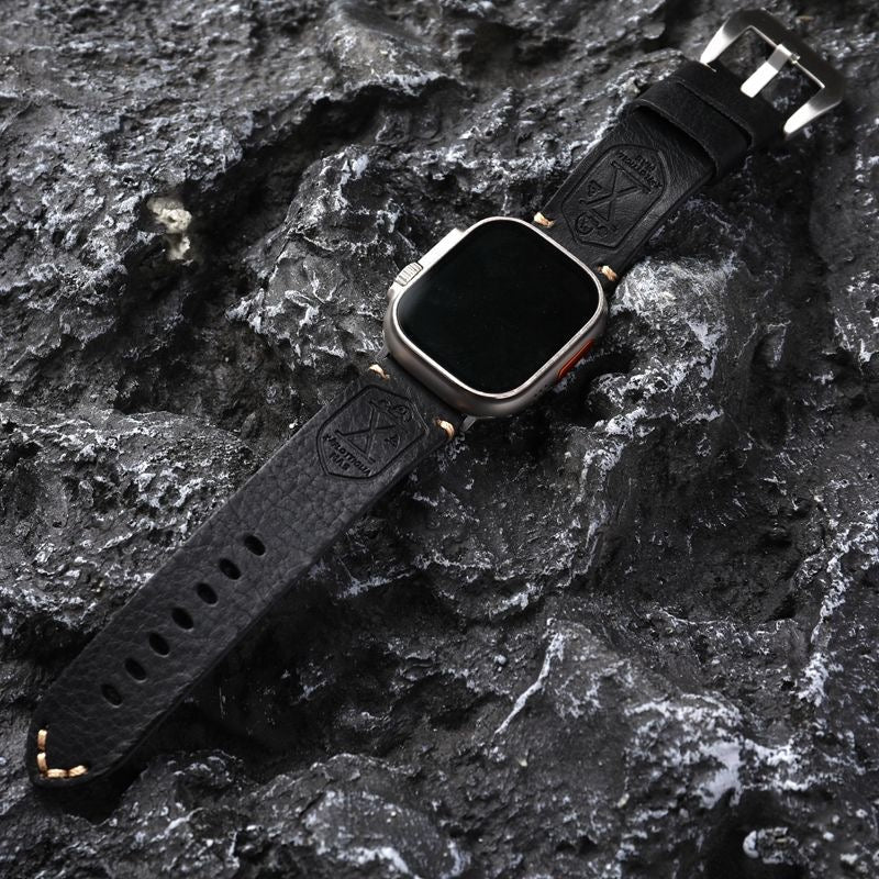 Handgefertigtes Vintage Leder-Apple-Watch-Band