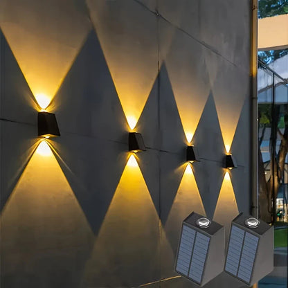 Sandsberg | Moderne LED Außenwandleuchte mit Up & Down Licht – Wasserdichte Wandlampe für Hausfassade und Eingangsbereich