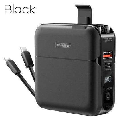 Sandsberg | 4-in-1 Schnelllade-Wandladegerät, mit Powerbank-Funktion, Ladekabel & Telefonadapter, für Zuhause, Büro und Reisen (US-Standardstecker)