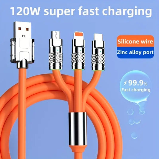 3-in-1-Superschnellladekabel mit LED-Anzeige