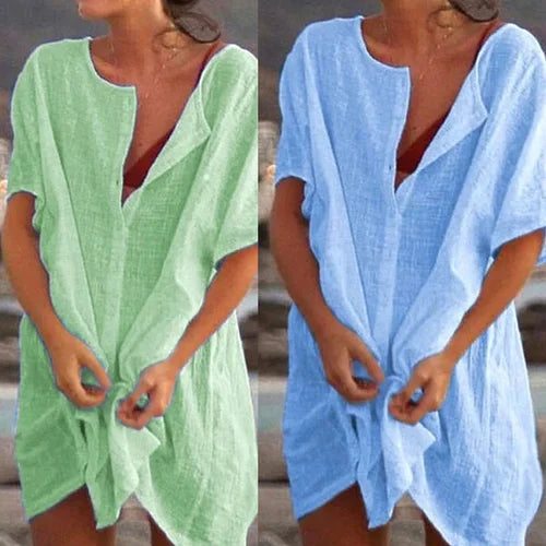 👕40% Rabatt💞 Einfarbige kurzärmelige lose Bluse