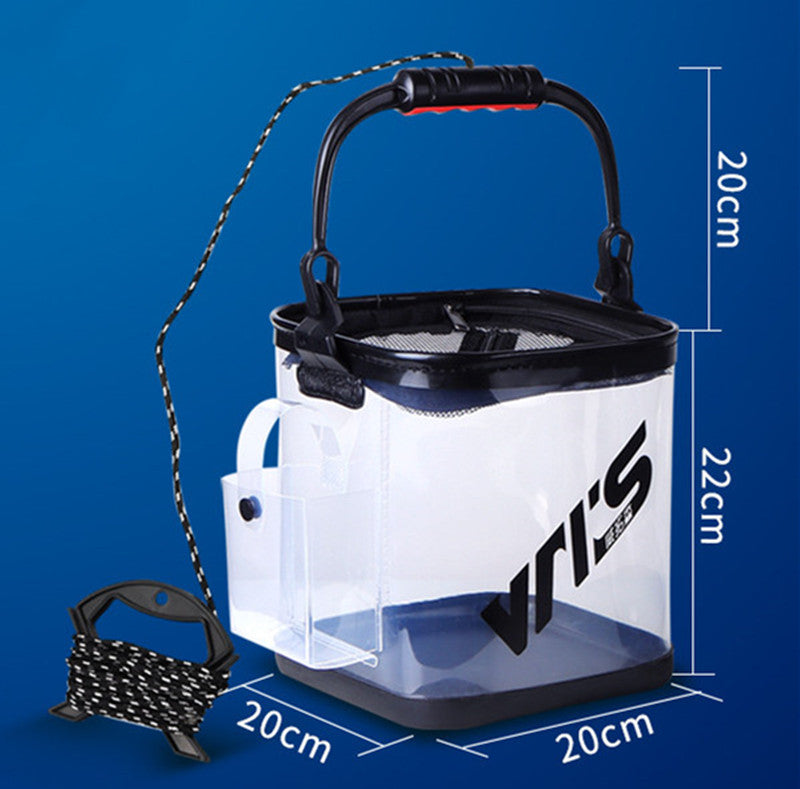 Sandsberg | Zusammenklappbarer transparenter Fisch-Eimer