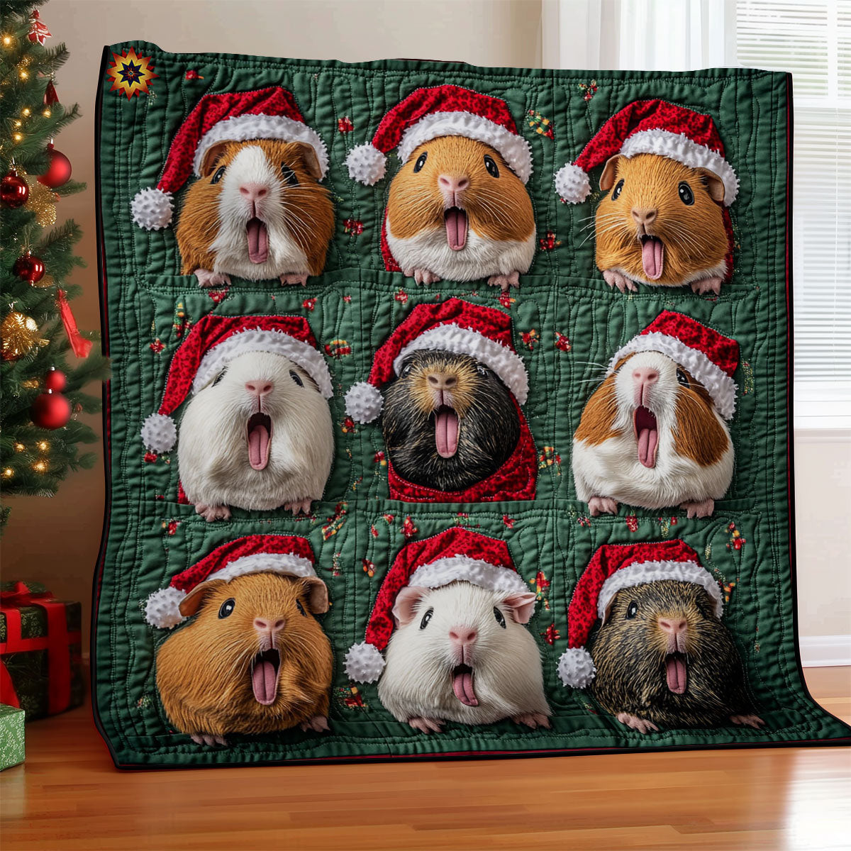 Santa Meerschweinchen Quilt