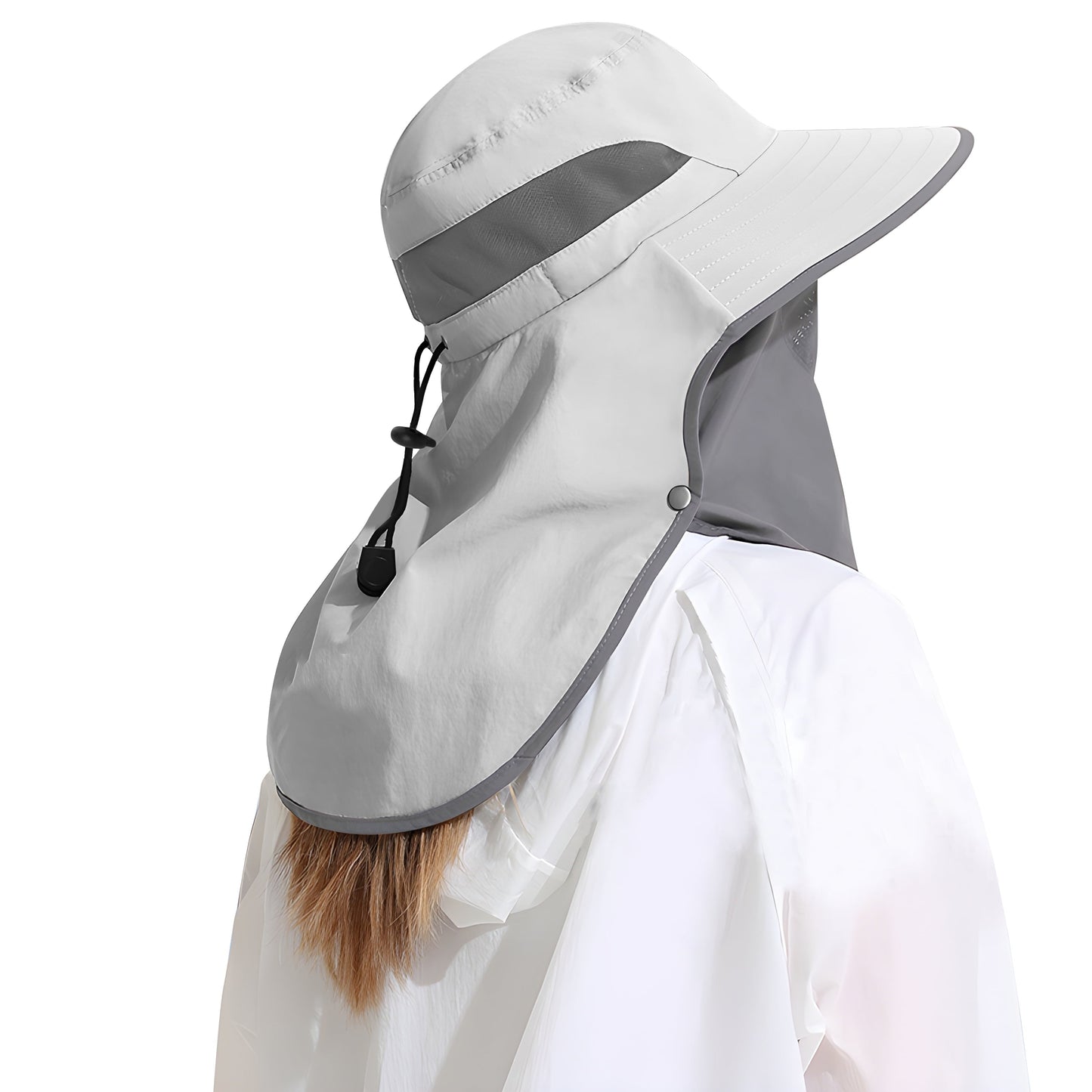 Sandsberg | UPF 50+ Sonnenschutzhut mit Nackenklappe, Bucket Hat Nylon Angelhut