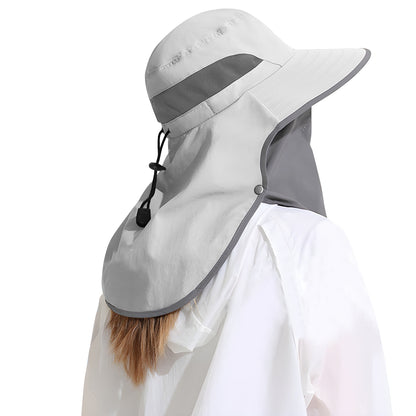 Sandsberg | UPF 50+ Sonnenschutzhut mit Nackenklappe, Bucket Hat Nylon Angelhut