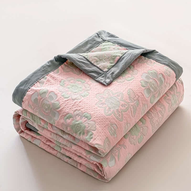 Baumwollgaze Retro Blumen Sommerdecke