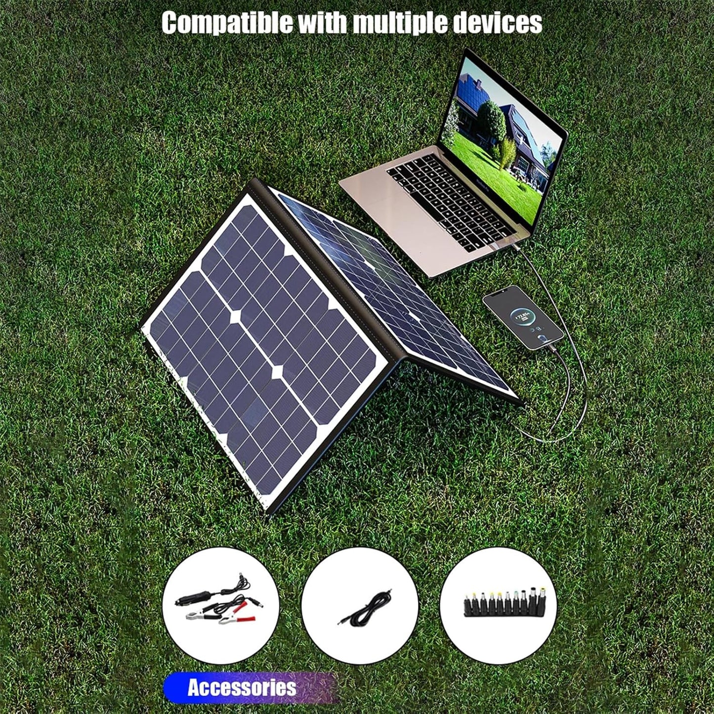 Sandsberg | SolaraX 1000W Faltbares Solarpanel-Kit – Tragbare Off-Grid-Stromversorgung mit MPPT-Ladung