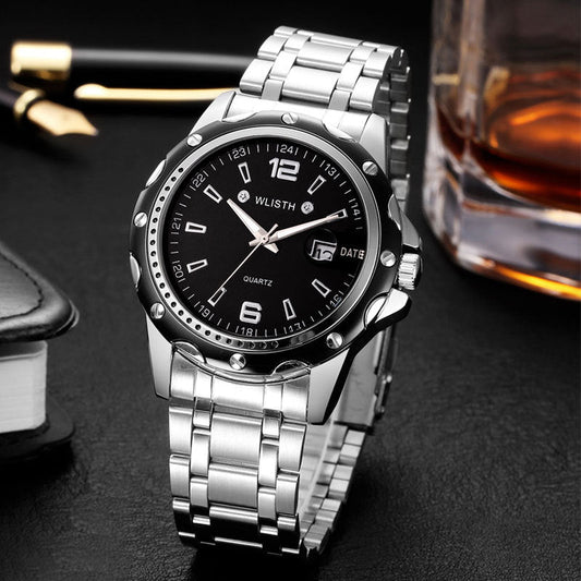 ChronoFlex | Wasserdichte Herren Geschäft Quarzuhr | Stilvoll und Funktional | Langlebig Edelstahl