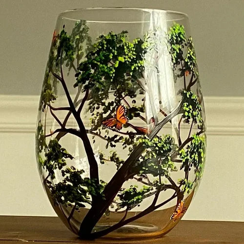 Sandsberg | Weinglas Four Seasons Tree - handgemalte Kunst