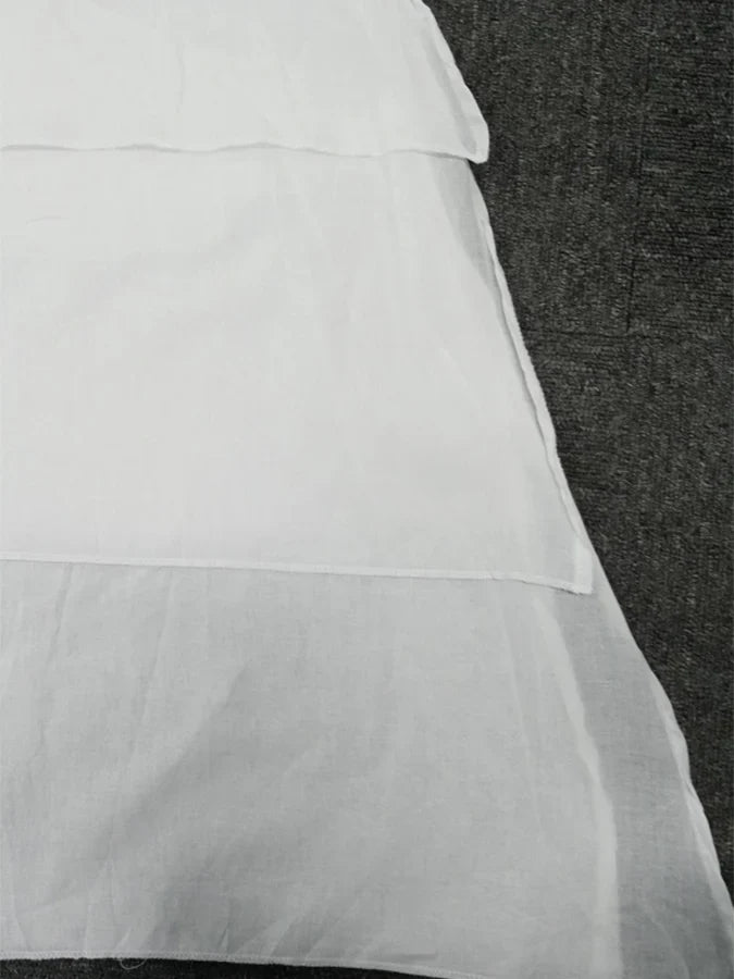 Helmine - Kurzärmeliges Kleid mit Rundhalsausschnitt aus Baumwolle