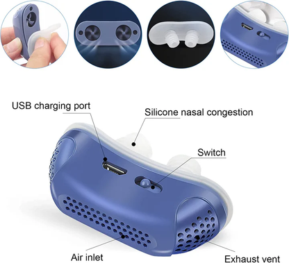 Micro-CPAP-Schlafapnoe-Maschine für Reisen & Anti-Schnarchen - CPAP-Alternative
