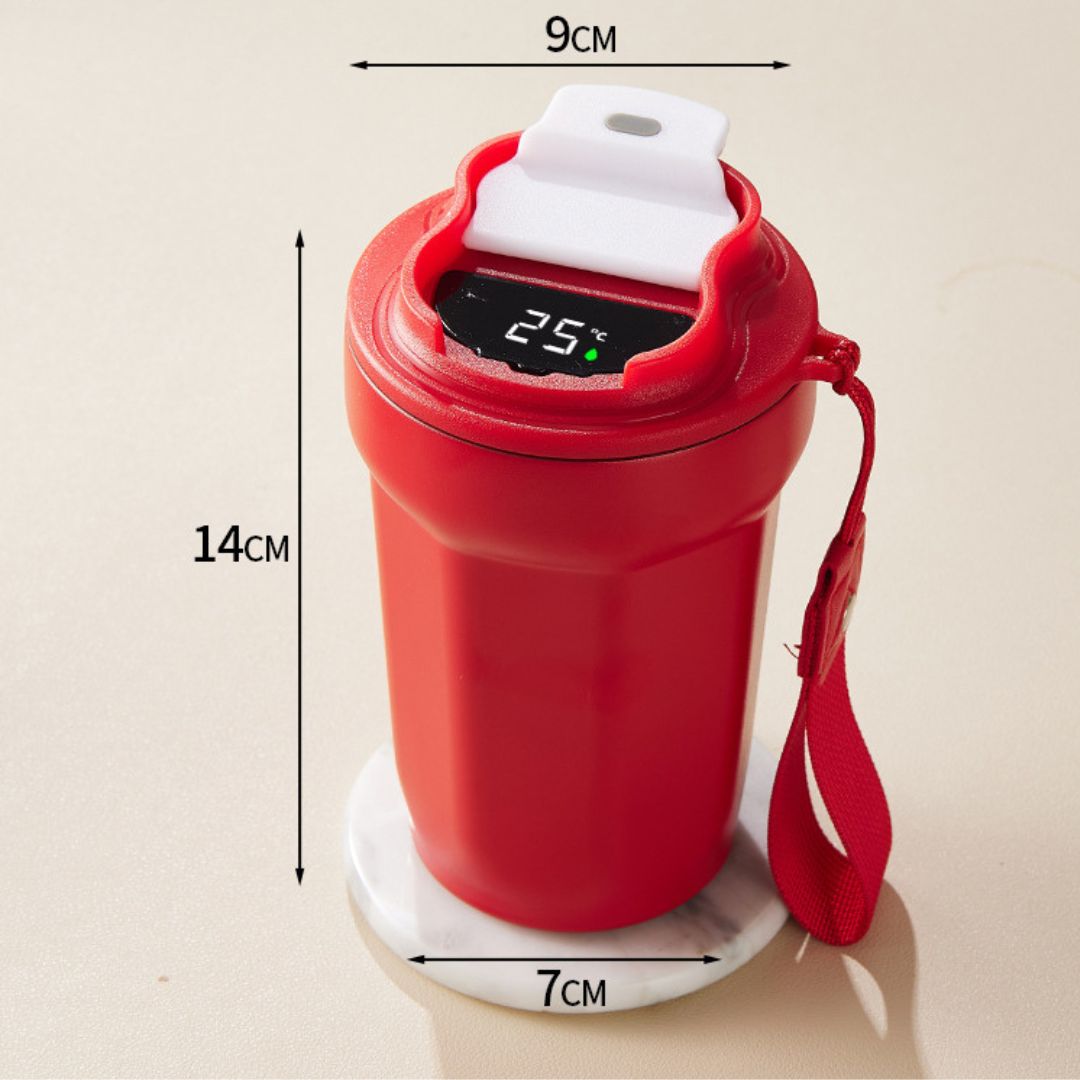 Sandsberg | Edelstahl  Kaffebecher mit LED Temperatur Anzeige 450 ML