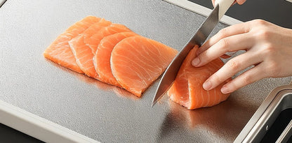 Sandsberg | Reine Titan doppelseitige Schneidebrett - Antibakteriell, Schimmelresistent, Lebensmittelgeeignet Küchen-Essential