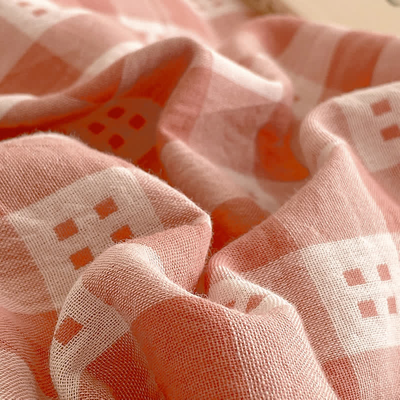 Atmungsaktive Tagesdecke aus Baumwollgaze im modernen Stil