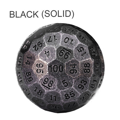 Sandsberg | 100-seitiger Polyeder-Metallwürfel mit Nummerierung, entworfen für große Partys und mehr Möglichkeiten