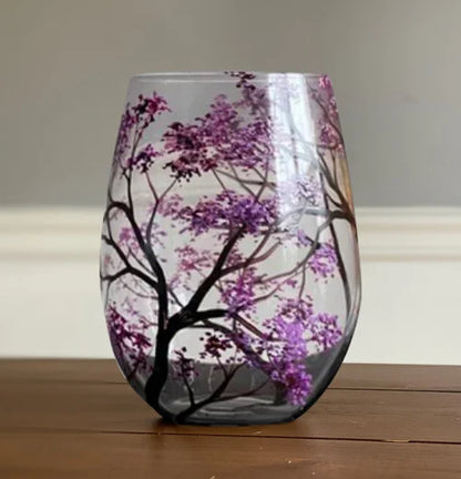 Sandsberg | Weinglas Four Seasons Tree - handgemalte Kunst