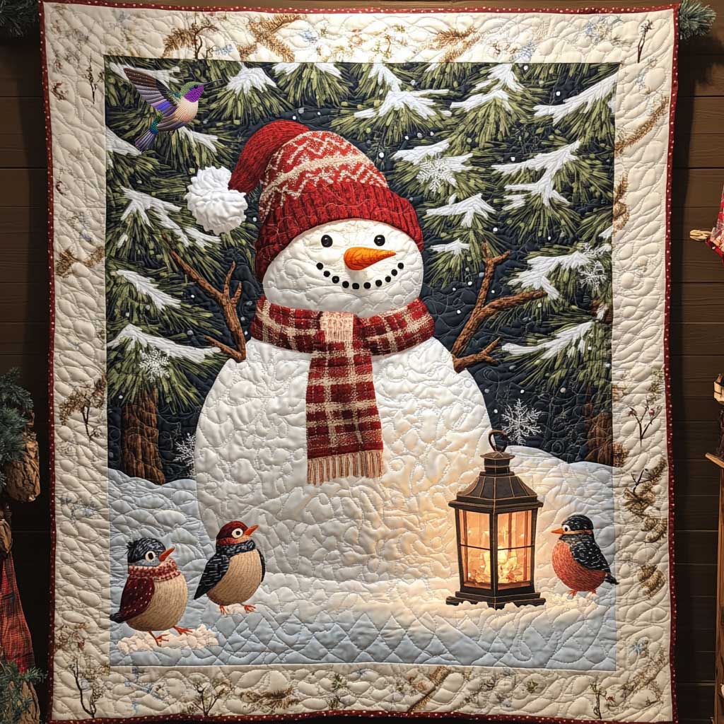 Frohe Kardinal Schneemann Quilt