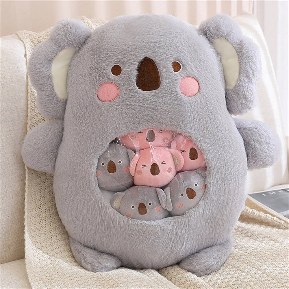 Eine Tasche mit Kawaii Koala Wurfkissen Plüschspielzeugen Stoffpuppe