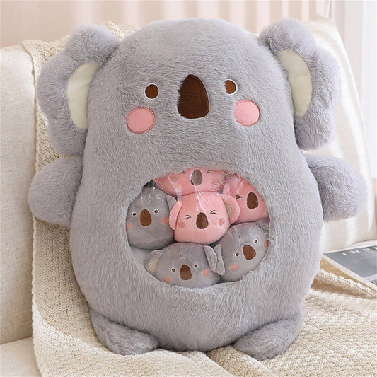 Eine Tasche mit Kawaii Koala Wurfkissen Plüschspielzeugen Stoffpuppe