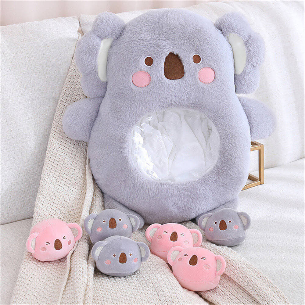 Eine Tasche mit Kawaii Koala Wurfkissen Plüschspielzeugen Stoffpuppe